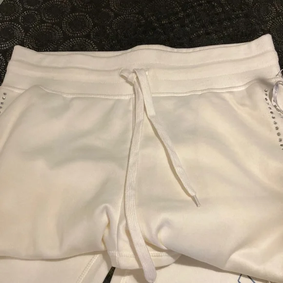 Aeropostale Rhinestone Detail Off-White Sweatpants Joggers - Picture 6 of 8